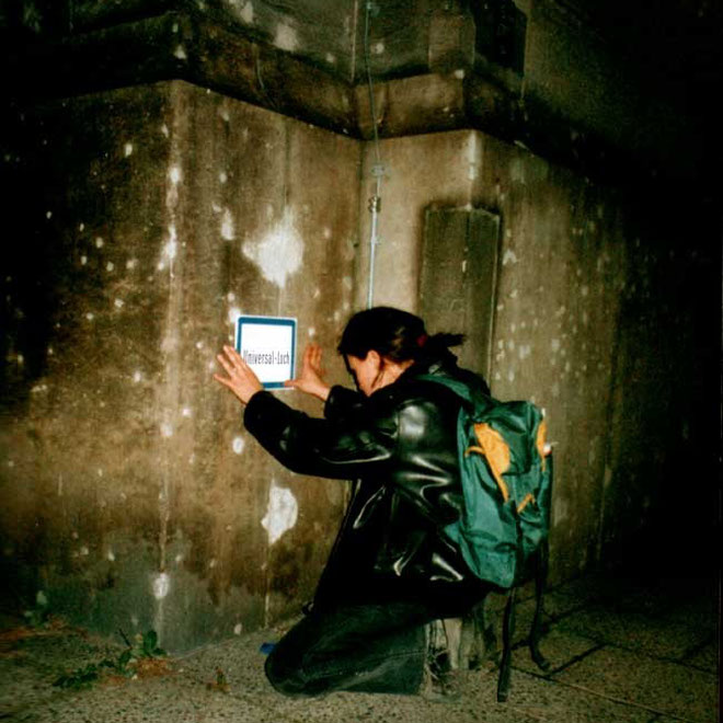 chantal labinski installing a universal-hole, 1998